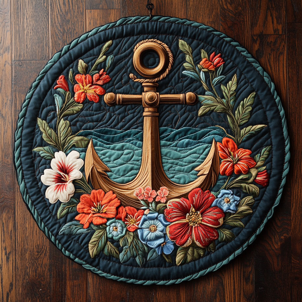 Harbor of Bloom CM1305040CL Quilted Round Mat