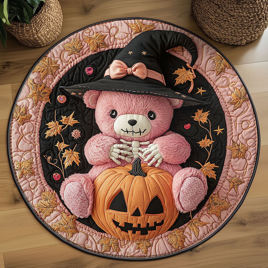 Harvest Moon Teddy Bear WN1208041CL Quilted Round Mat