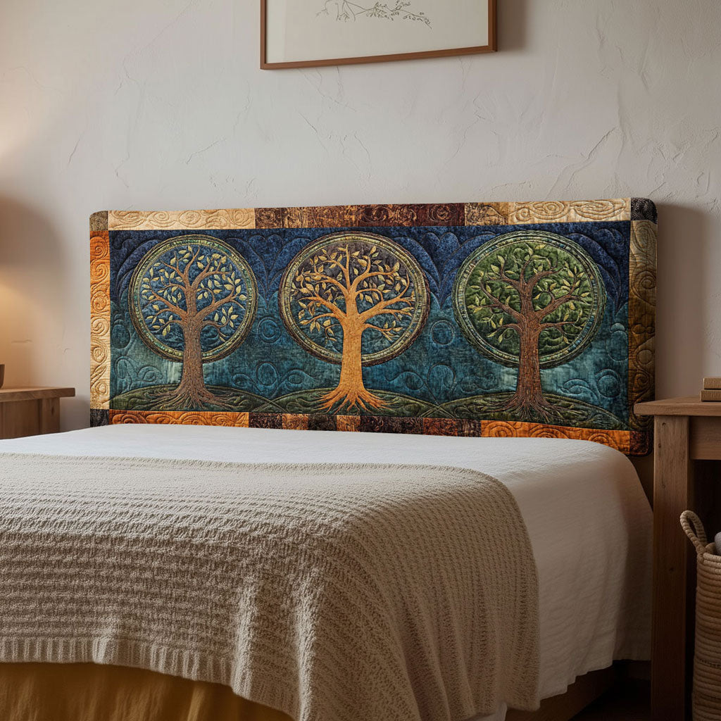 Balance Tree Of Life WN2012012CL Quilted Headboard Slipcover