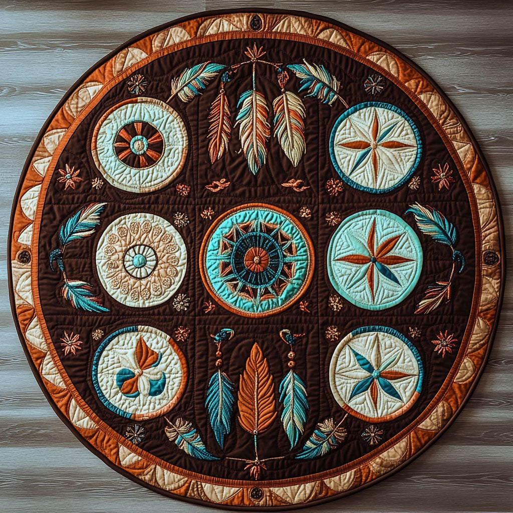 Tribal Spirit CW0909026CL Quilted Round Mat
