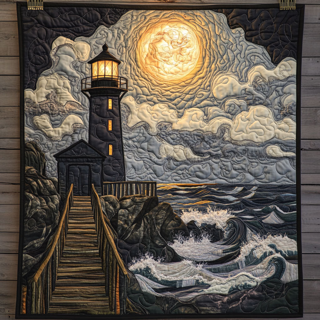 Moonlit Lighthouse WY0508047CL Quilt