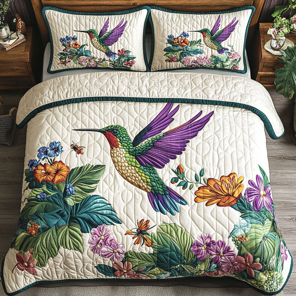 Flower Hummingbird WJ1703030CL Duvet Cover Set
