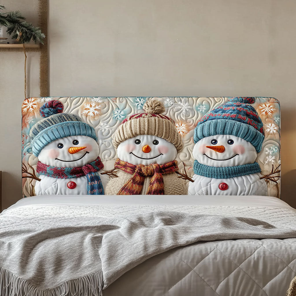 Chilly Snowman WN3112008CL Quilted Headboard Slipcover