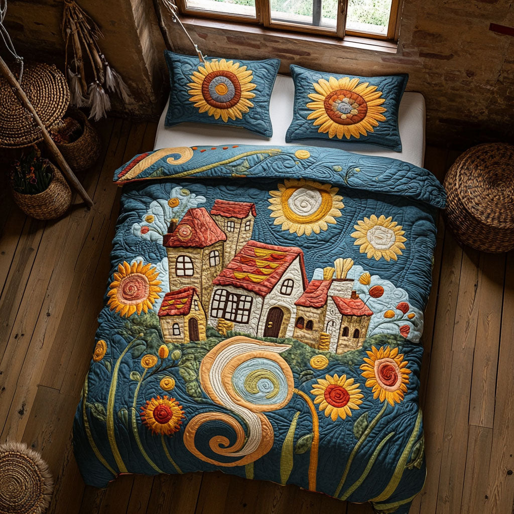 Sunny Flower Village WY3007063CL Duvet Cover Set