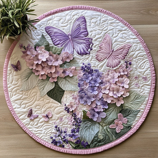 Butterfly Bloom CW1006016CL Quilted Round Mat
