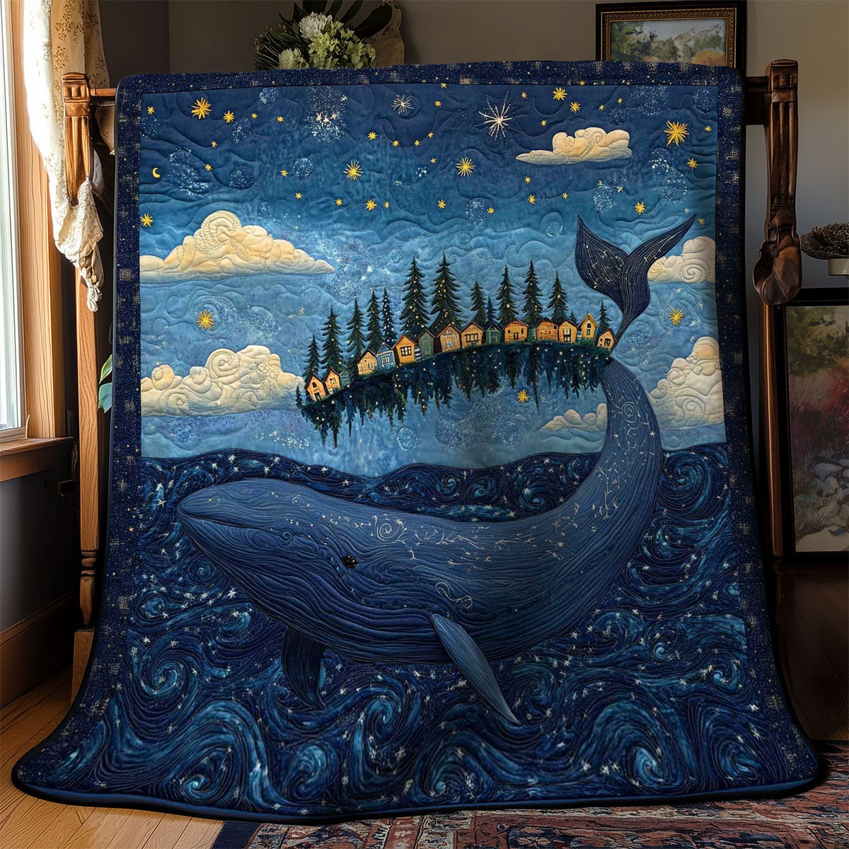 Moonlight Whale Ride WN2403068CL Quilt
