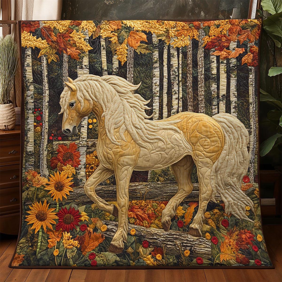 Autumn Horse WX1306001CL Quilt