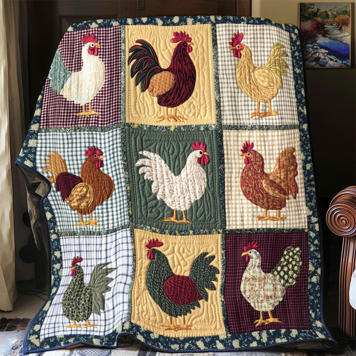 Cluck Cottage YR0801050CL Quilt