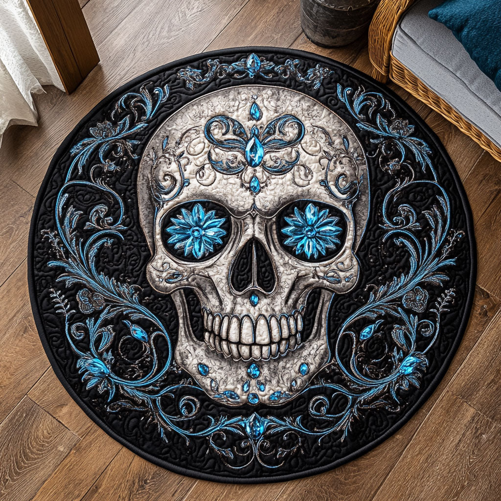 Majestic Skull WX2805030CL Quilted Round Mat