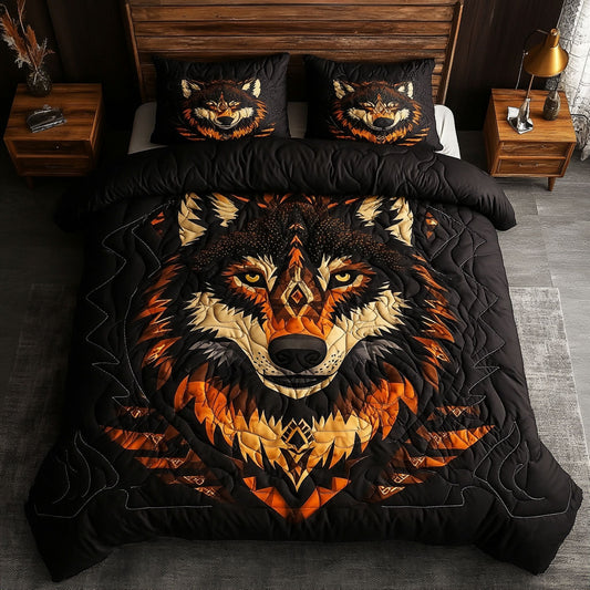 Majestic Native American Wolf WY2602021CL Duvet Cover Set