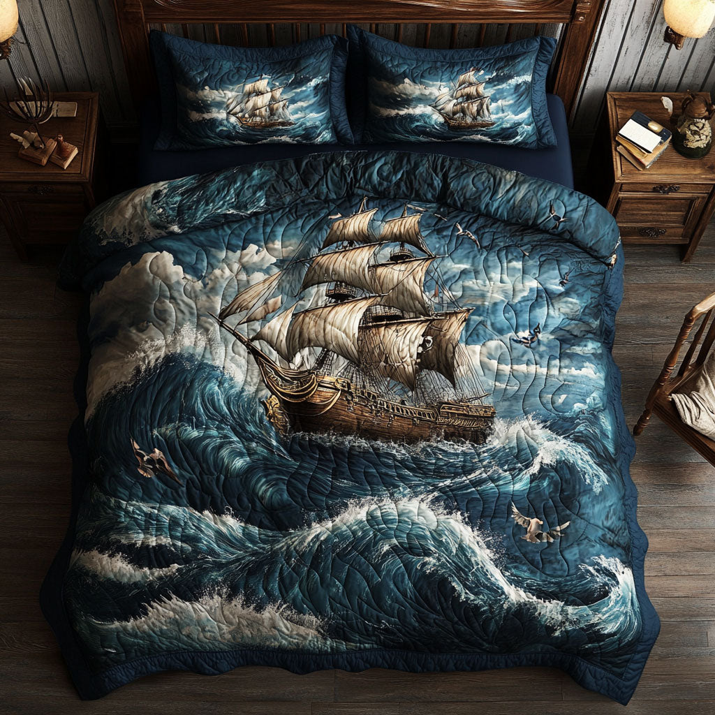 Sailboat In Majestic Ocean WY2901100CL Duvet Cover Set