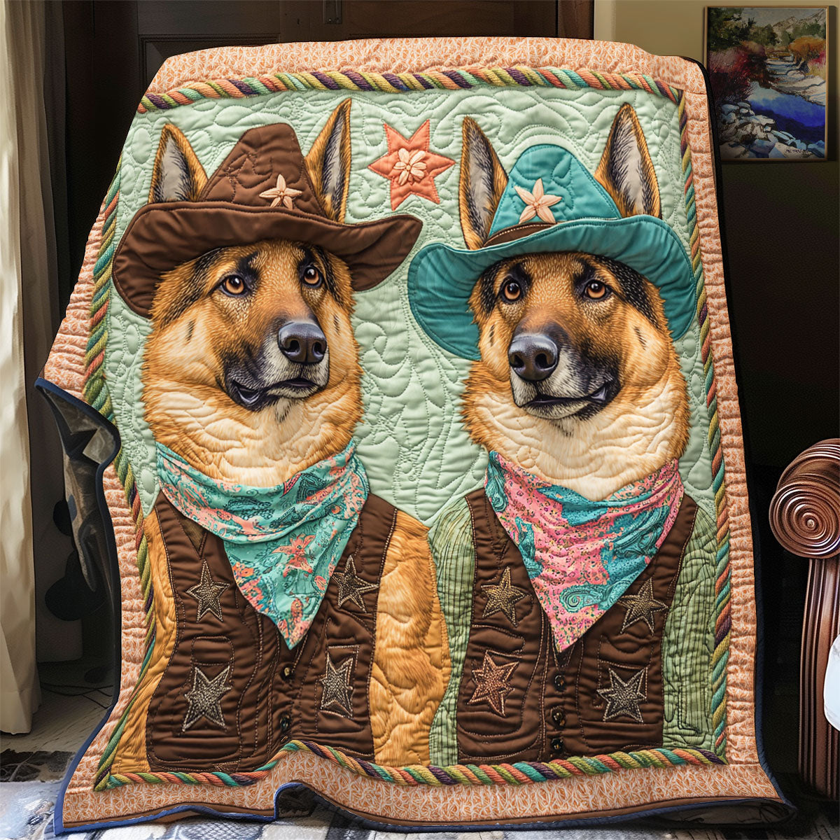 German Shepherd Western WX3105028CL Quilt