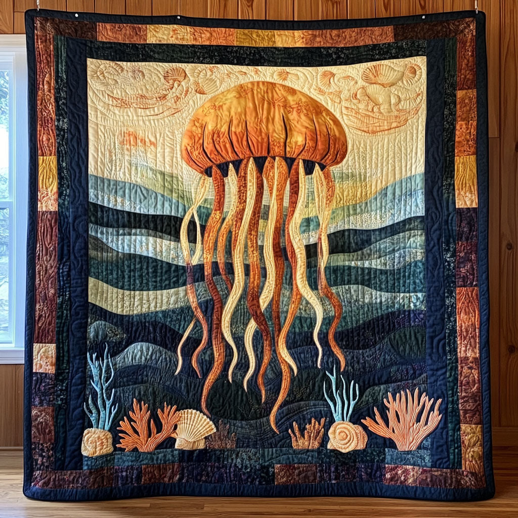 Vintage Jellyfish CP2308095CL Quilt