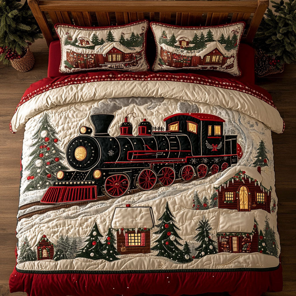 Snowbound Locomotive CP1606014CL Duvet Cover Set