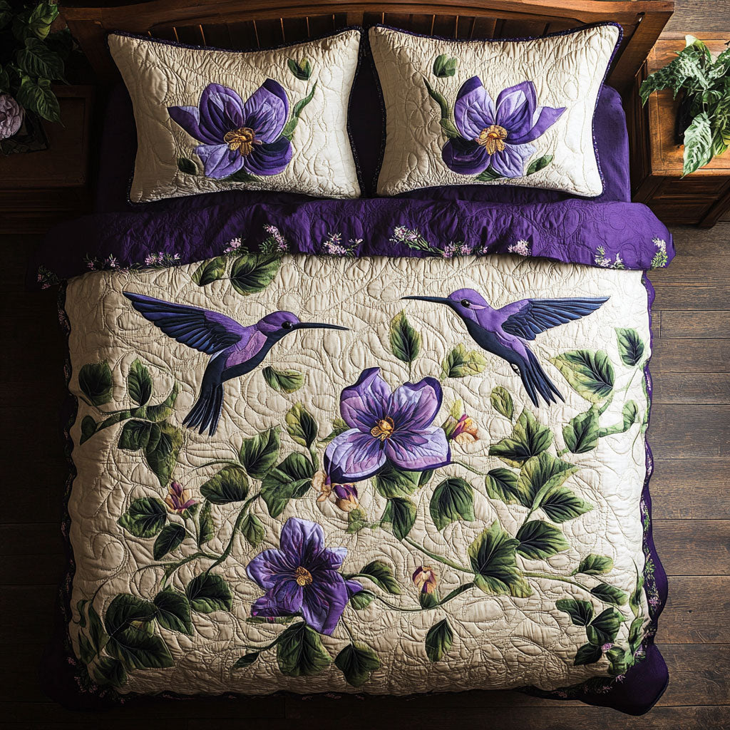 Hummingbird In Morning Glory WY2202040CL Duvet Cover Set
