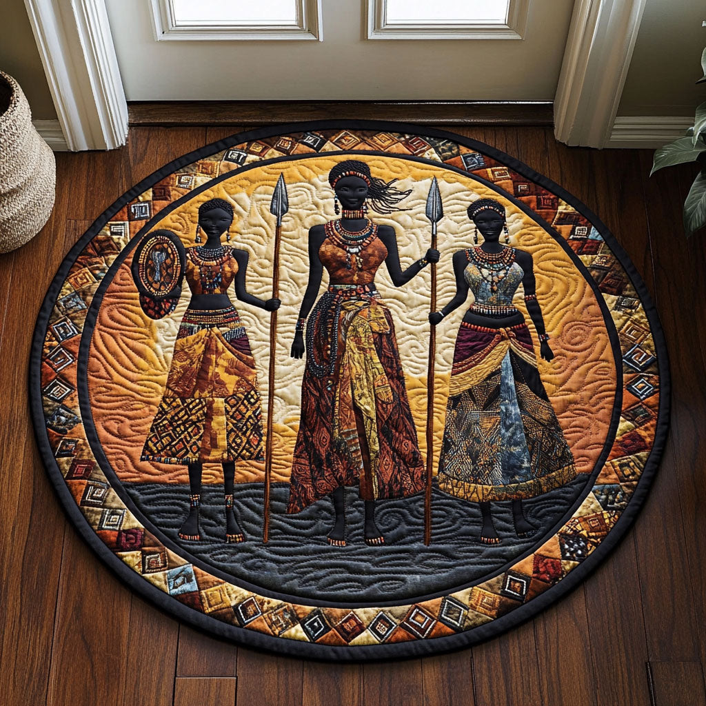 Warrior Beauty CM0306040CL Quilted Round Mat