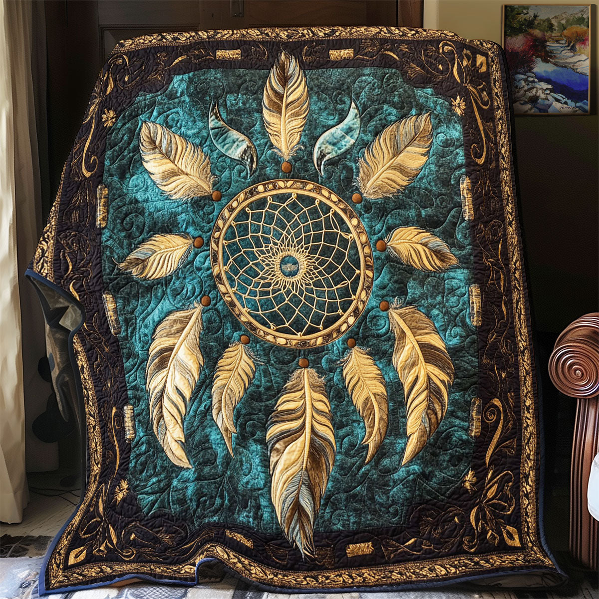Feather And Dreamcatcher WY1902082CL Quilt
