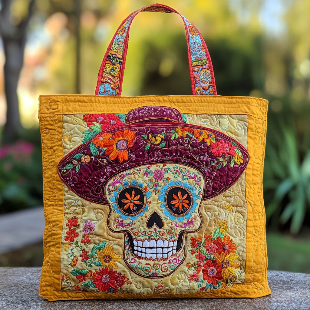 Fiesta Skull WN2209031CL Quilted Tote Bag