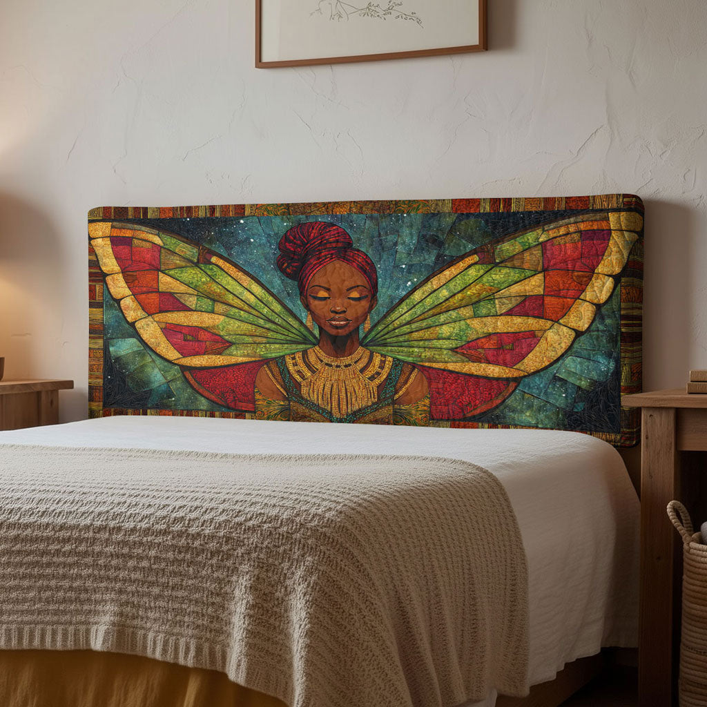 Cosmic Black Woman WN2012015CL Quilted Headboard Slipcover