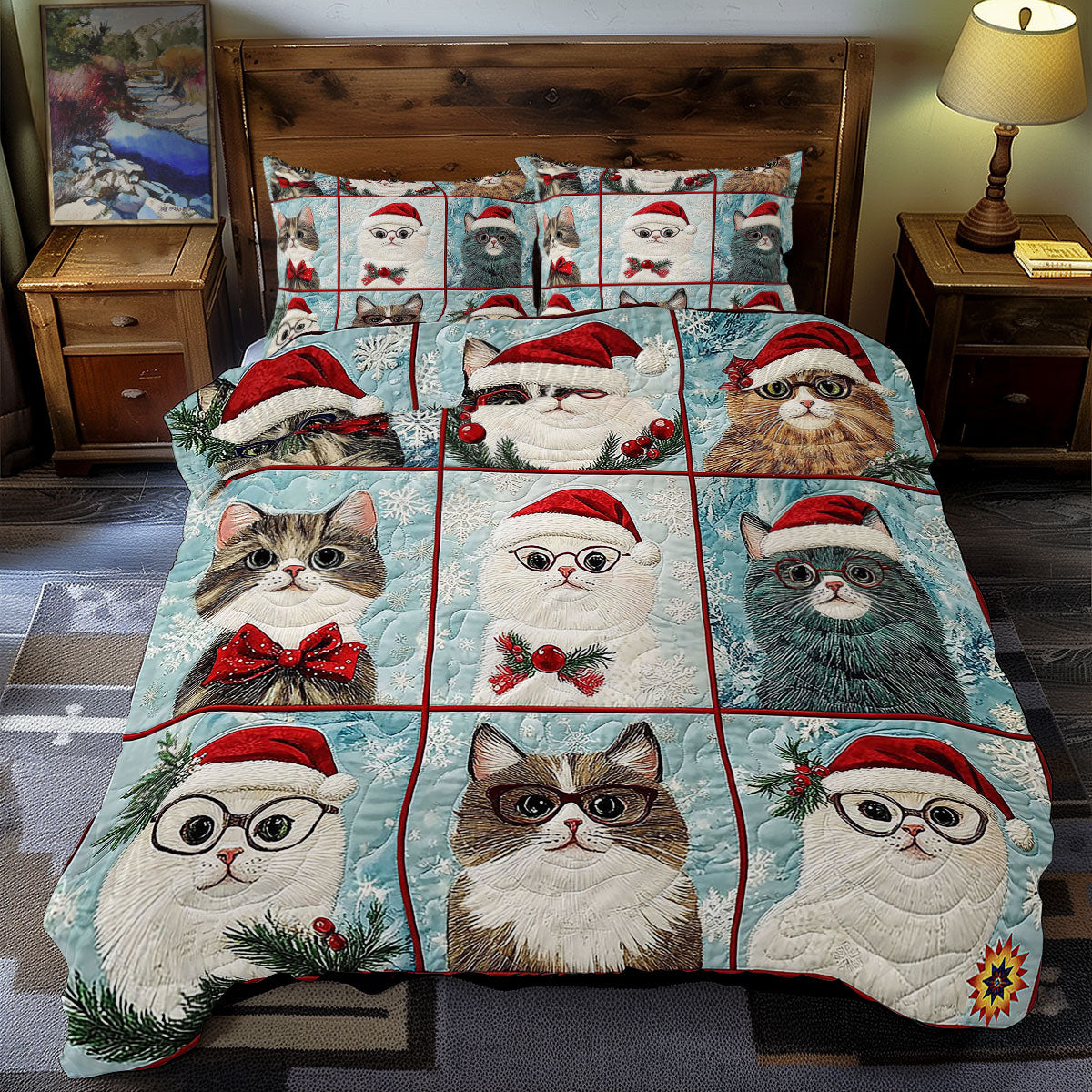 Santa Cat WY1212052CL Duvet Cover Set
