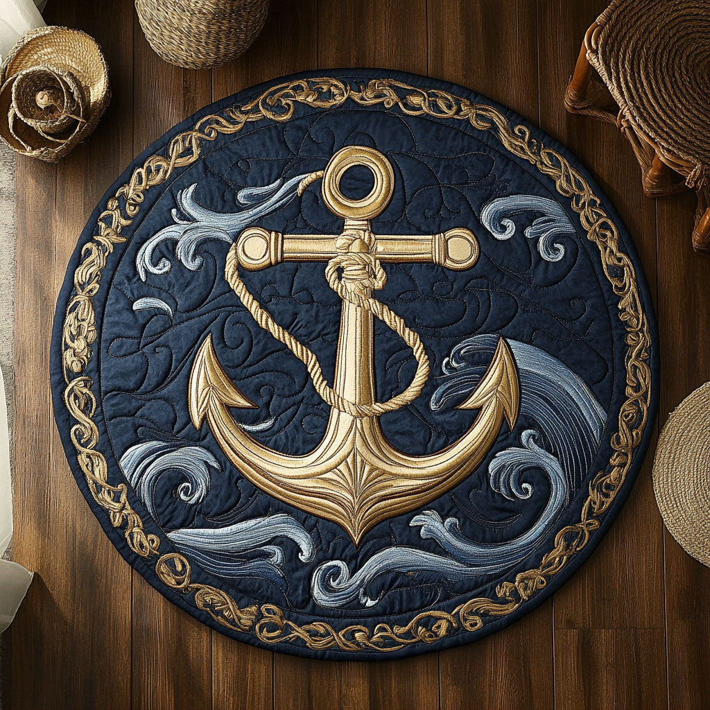 Deep Blue Helm WY1106012CL Quilted Round Mat