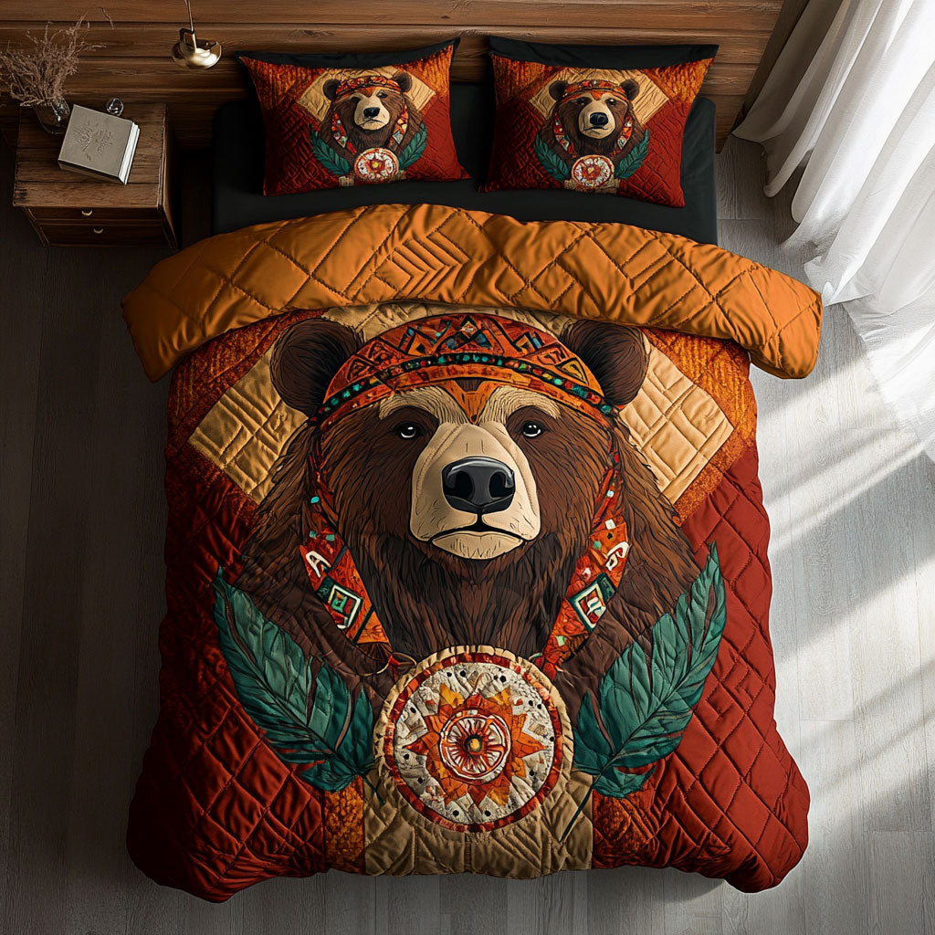 Native American Bear WY1908055CL Duvet Cover Set