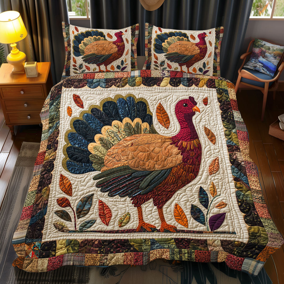 Rustic Turkey Charm WJ2512035CL Duvet Cover Set