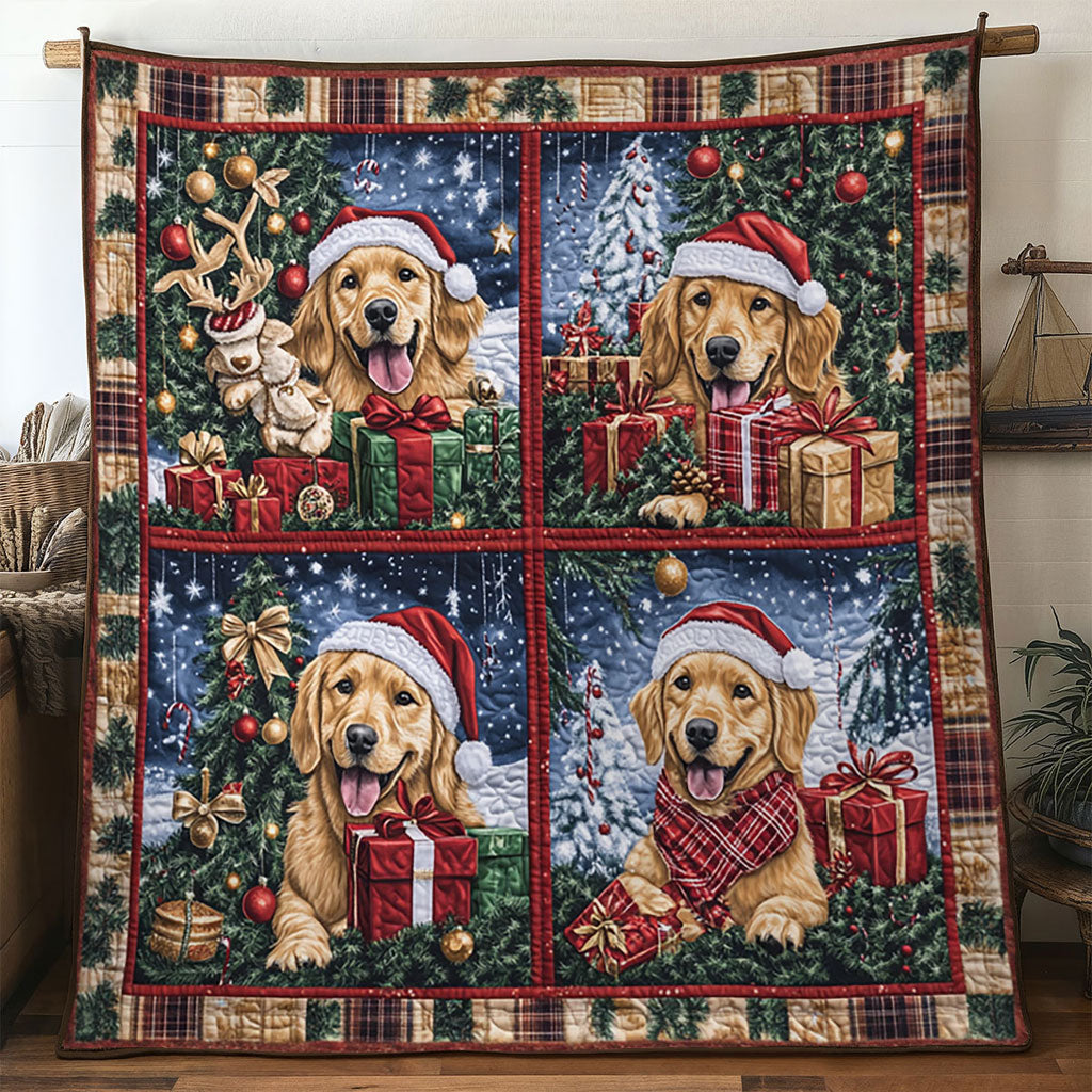 Golden Retriever Farmhouse WN15080037CL Quilt