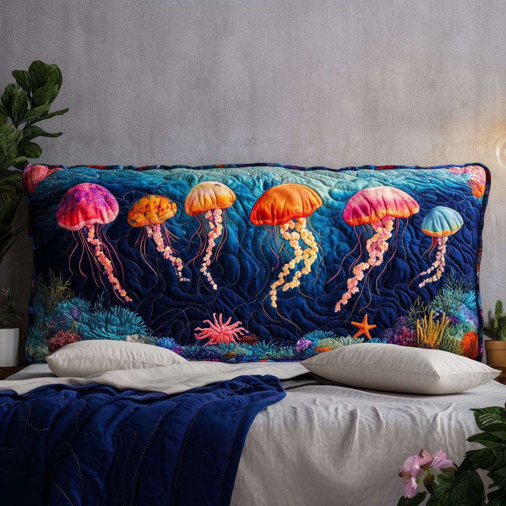 Enchanted Ocean Jellyfish KL3112034CL Quilted Headboard Slipcover