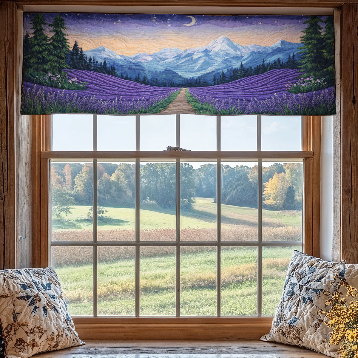 Lavender Field WX1705013CL Quilted Valance