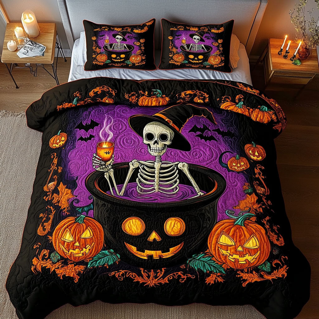 Skeleton Witch's Brew DH1909028CL Duvet Cover Set
