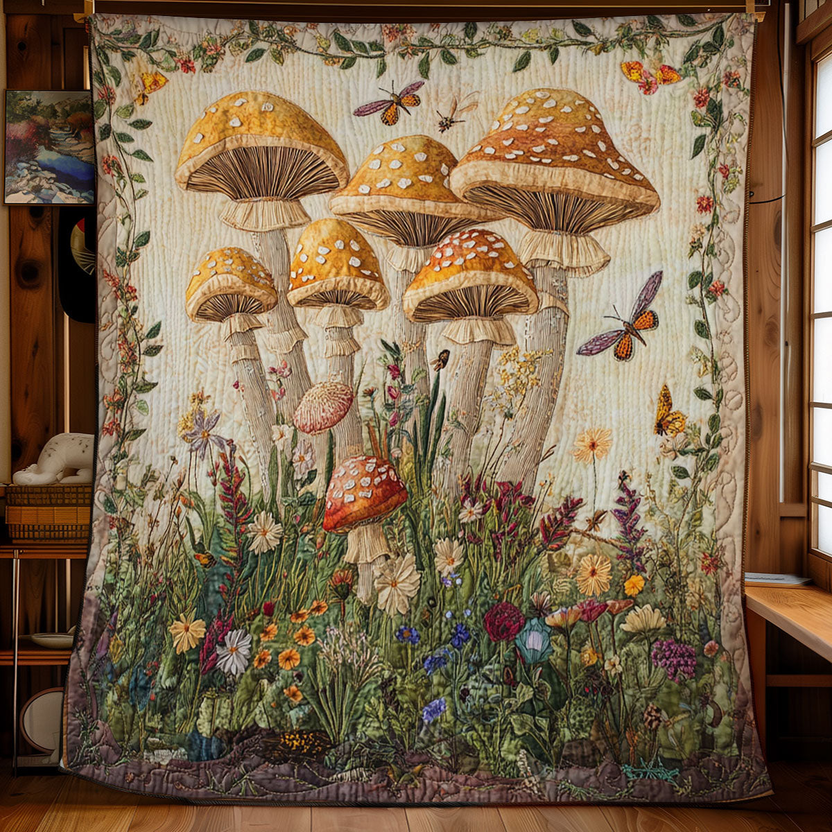 Sunny Shrooms WY2403062CL Quilt