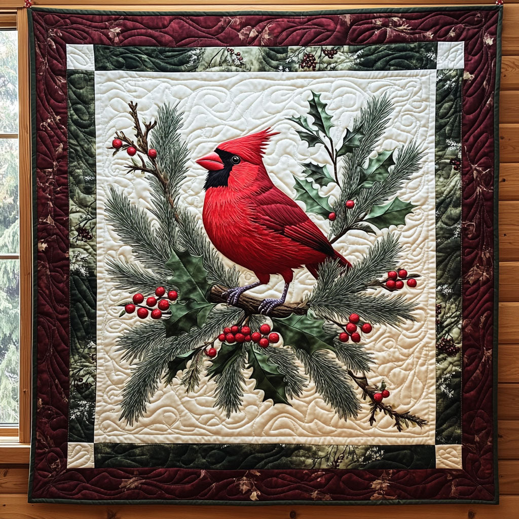 Cardinal Mistletoe XK2509004CL Quilt