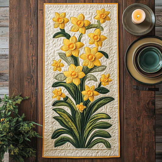 Daffodils Bloom CW1106012CL Quilted Table Runner