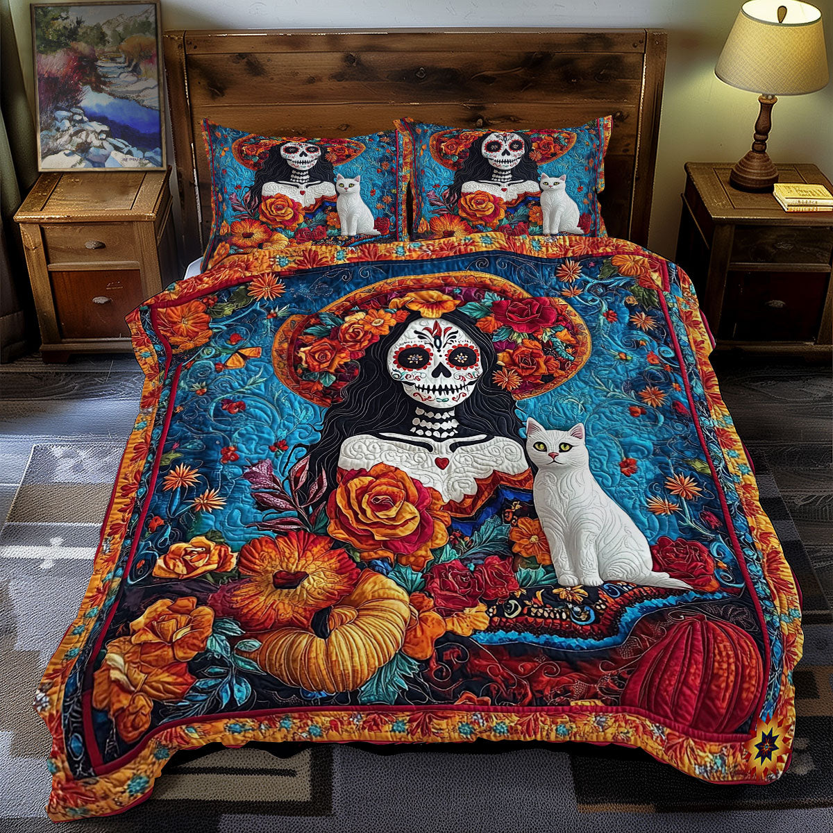 Sombrero Hat Skeleton WY2012029CL Duvet Cover Set