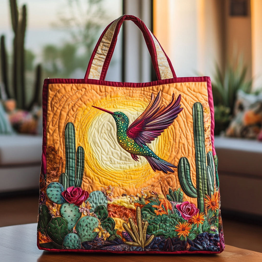 Hummingbird Desert LT2011014CL Quilted Tote Bag