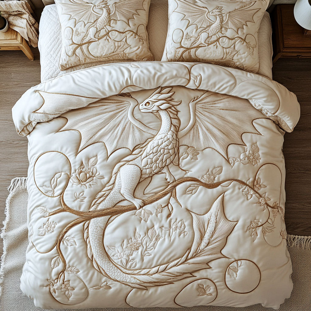 Ivory Baby Dragon Dreams WY0807054CL Duvet Cover Set