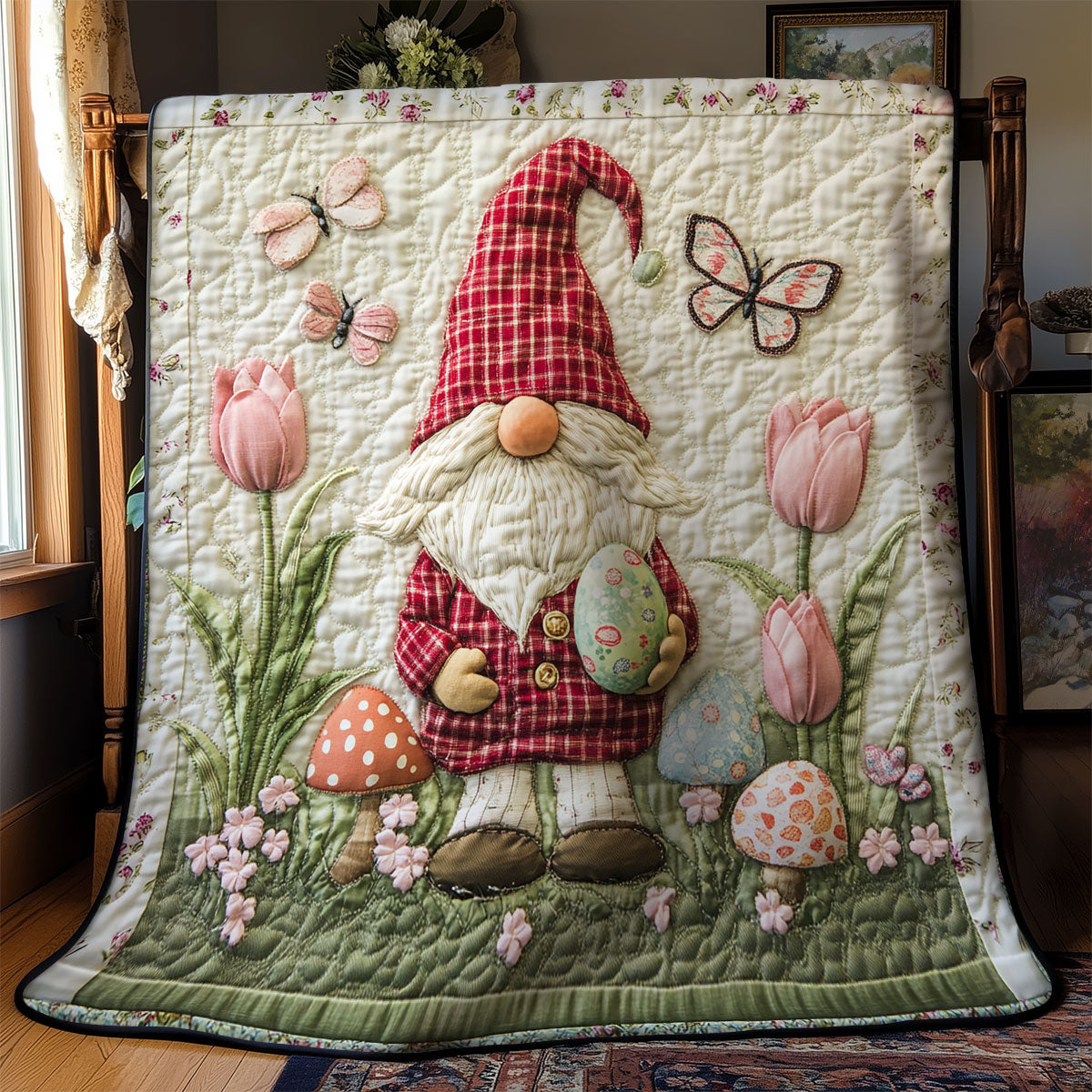 Pink Gnome WY1302038CL Quilt