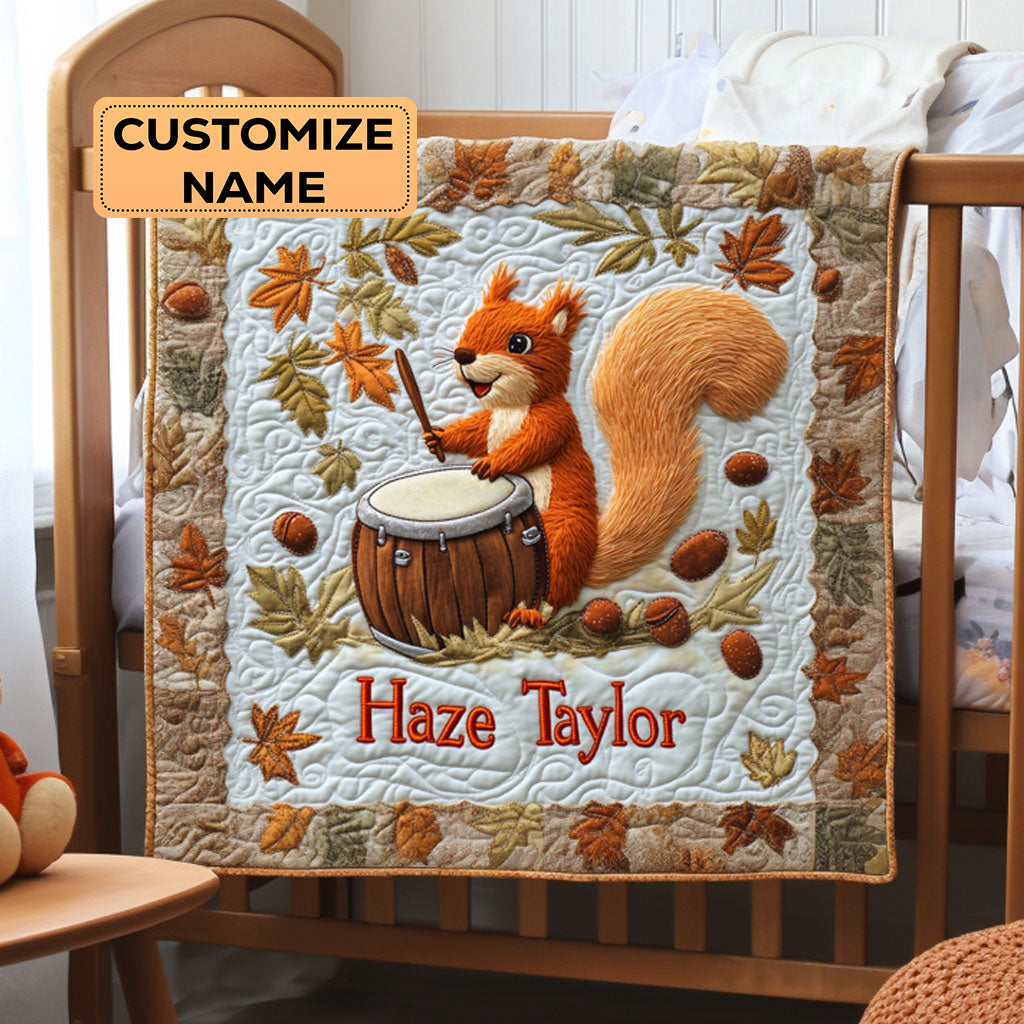 Nutty Rhythm WY3007009CL Personalized Baby Quilt