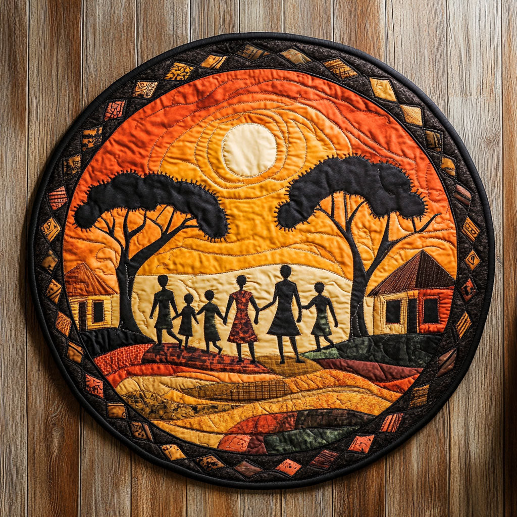 Roots Of Unity CP2005037CL Quilted Round Mat