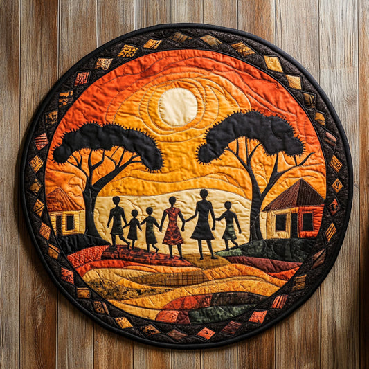 Roots Of Unity CP2005037CL Quilted Round Mat