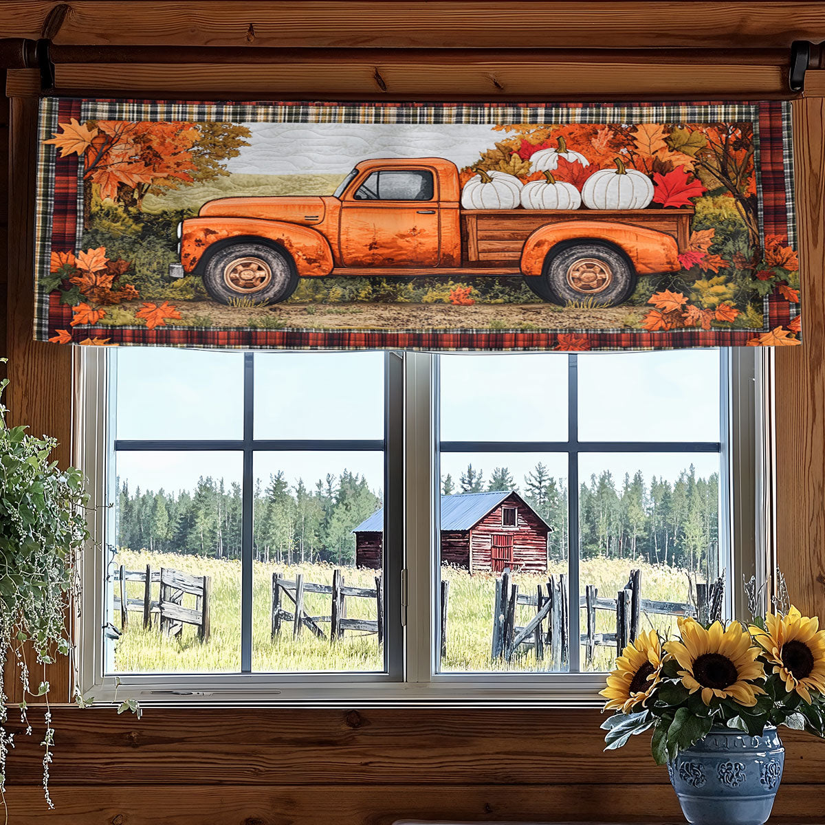 Country Lane Truck WN3007021CL Quilted Valance