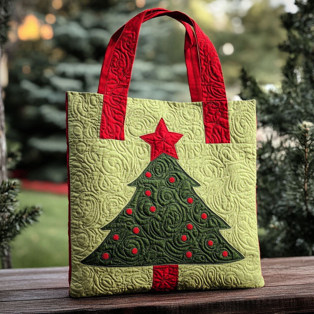 Classic Christmas Tree WN2209012CL Quilted Tote Bag