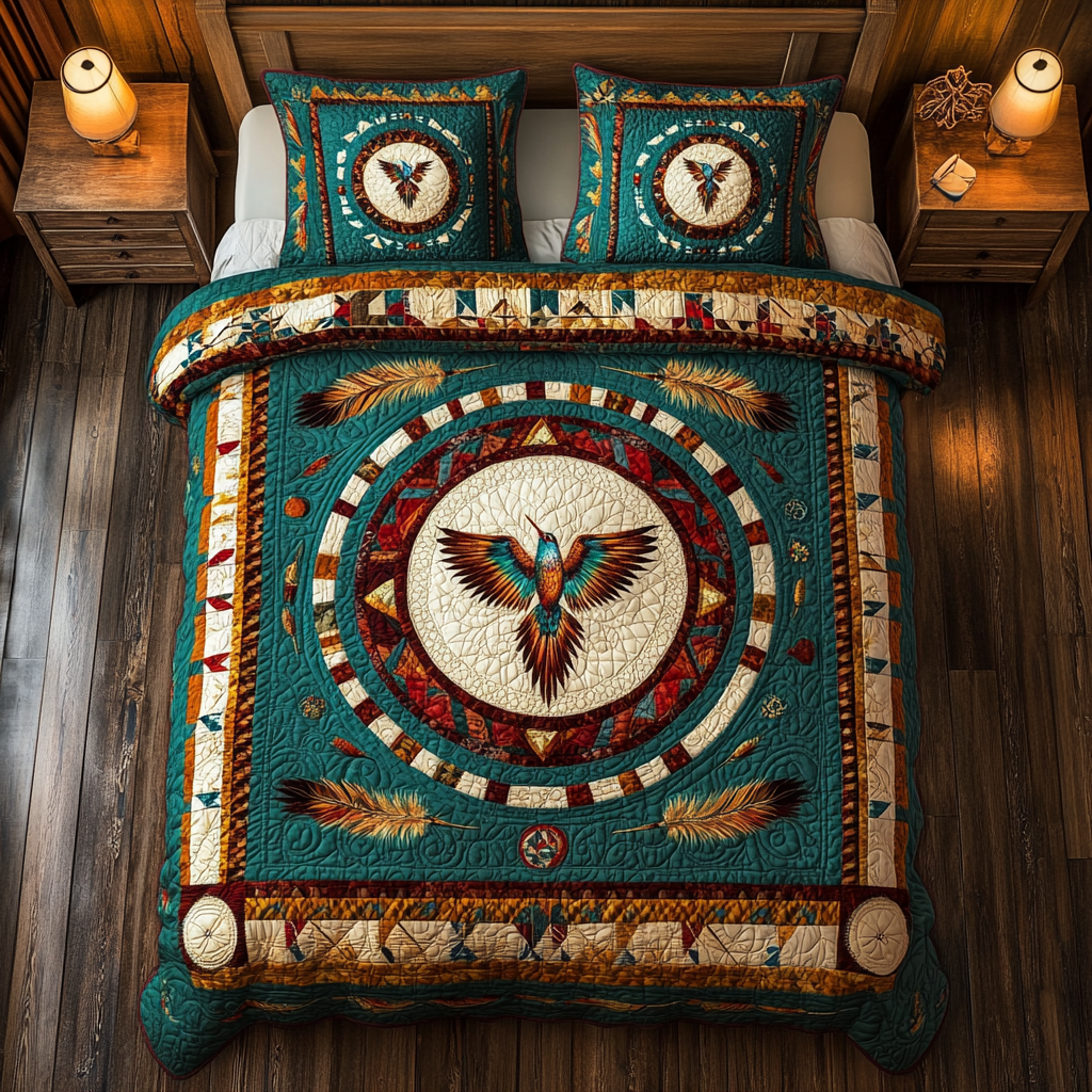 Hummingbird Native American WY0201018CL Duvet Cover Set
