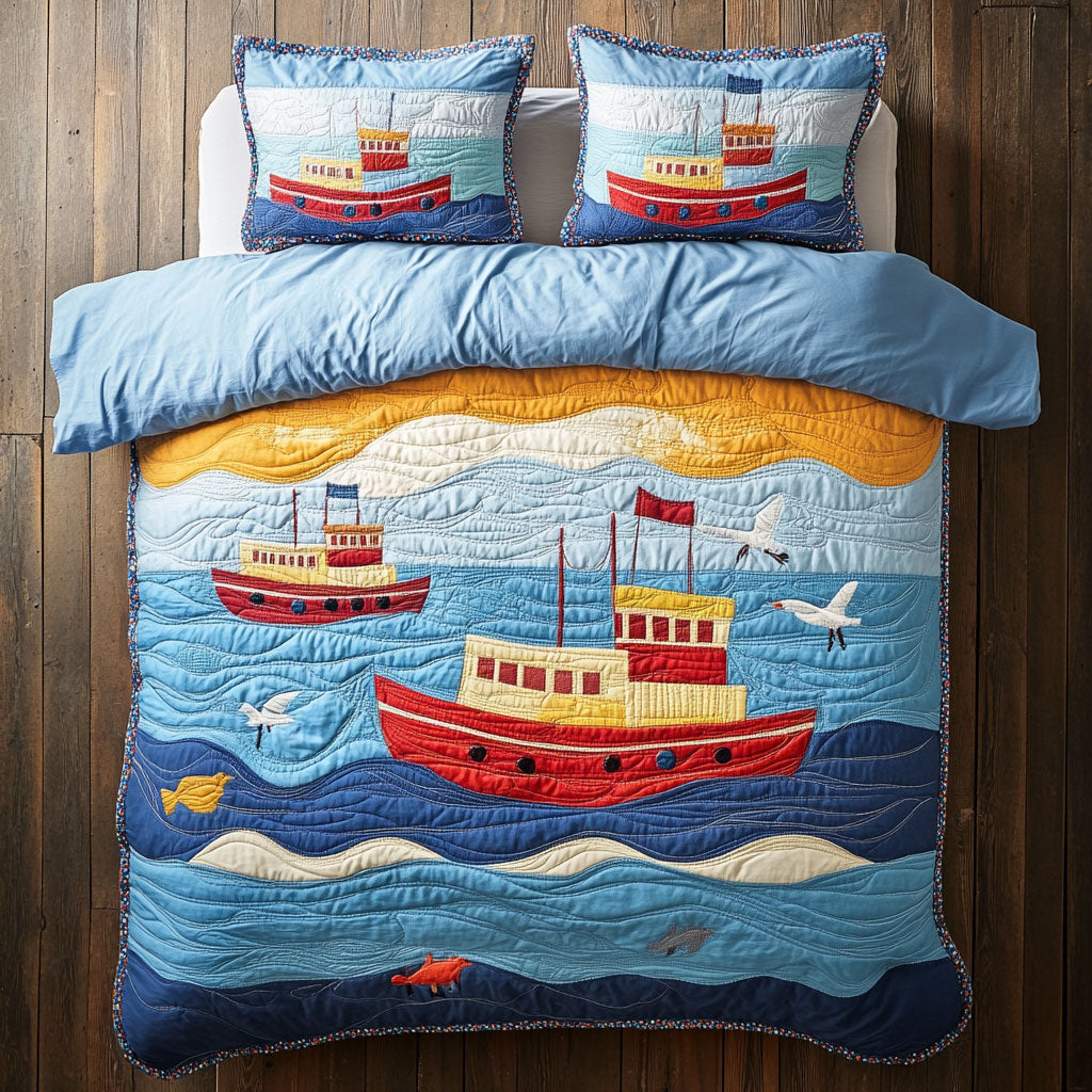 Fishing Boat CQ0506005CL Duvet Cover Set