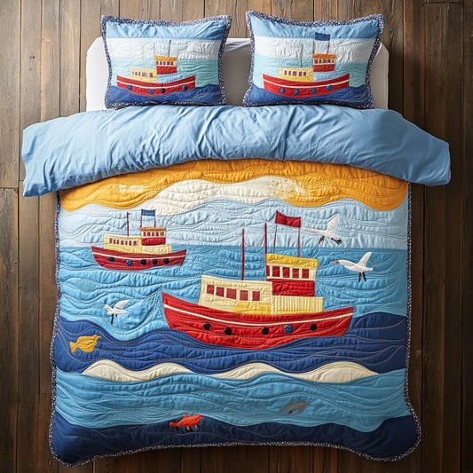 Fishing Boat CQ0506005CL Duvet Cover Set