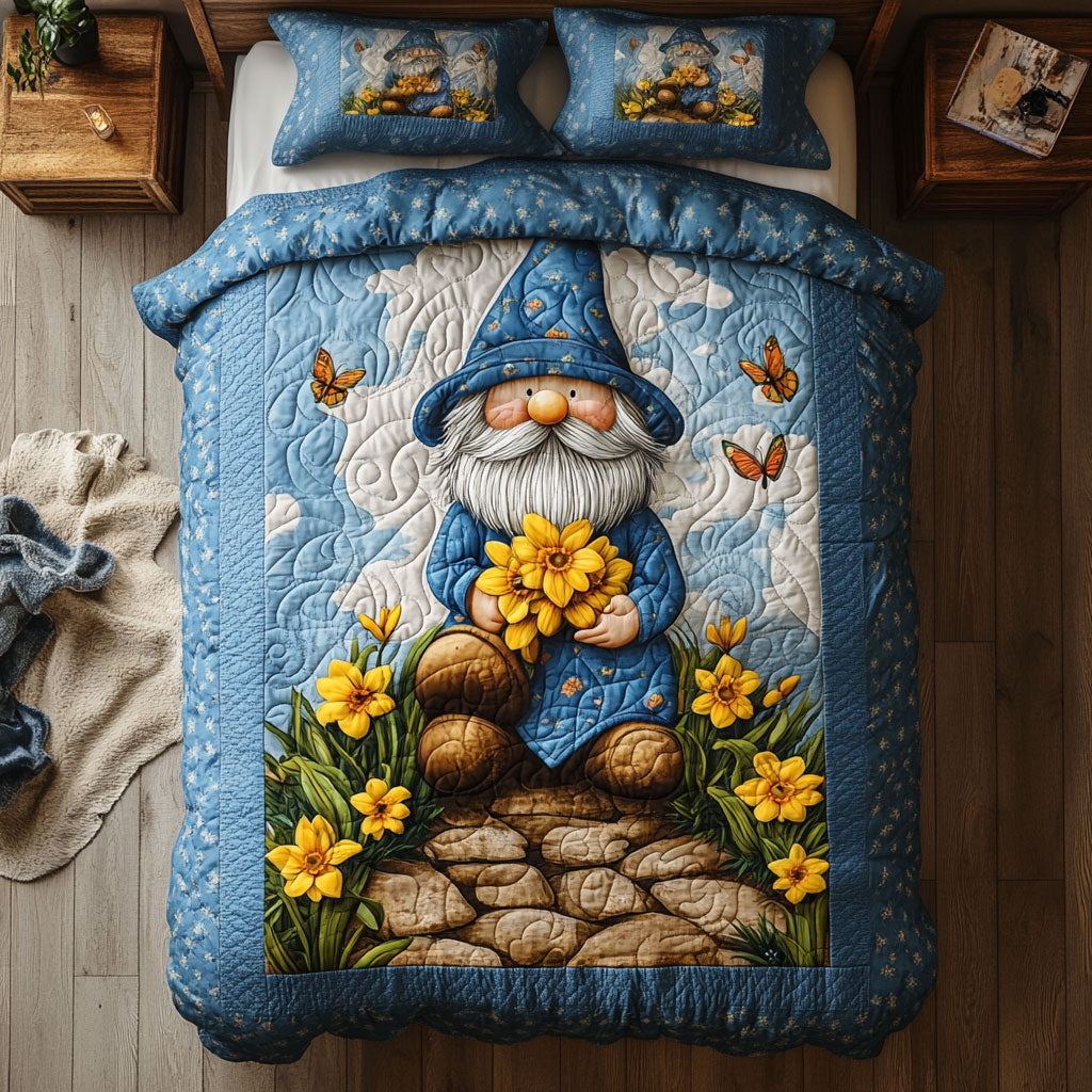Gnome In Beautiful Garden WY1302088CL Duvet Cover Set