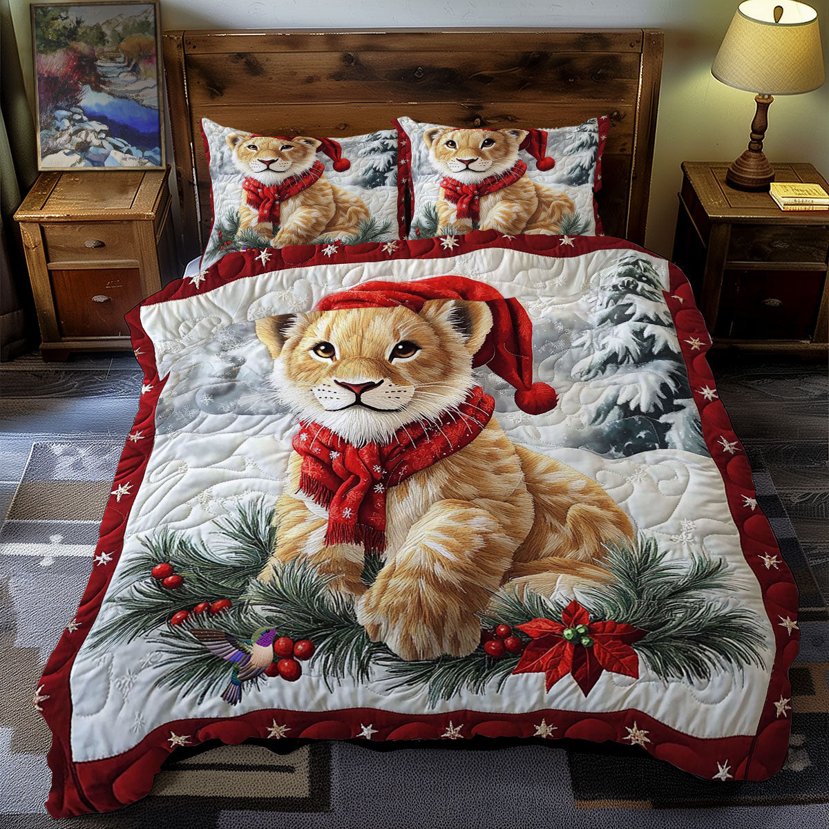 Santa Baby Lion WY0612068CL Duvet Cover Set