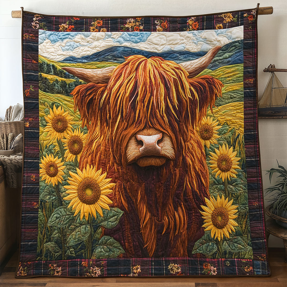 Highland Cow Joy WN1707031CL Quilt