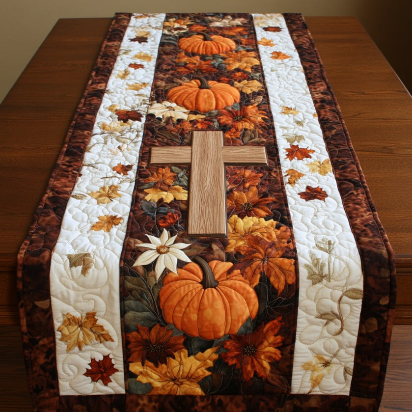 Autumn Cross XR2509027CL Quilted Table Runner